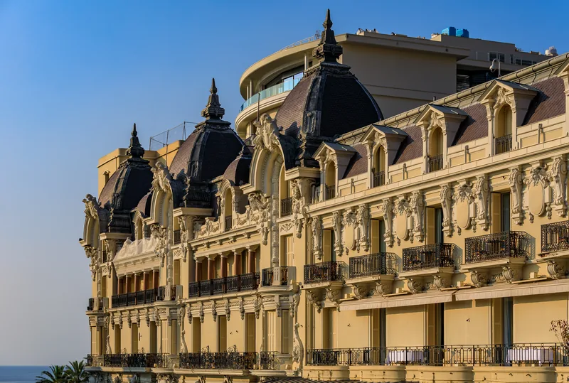 The façade of the Hôtel de Paris Monte-Carlo, home of Le Louis XV