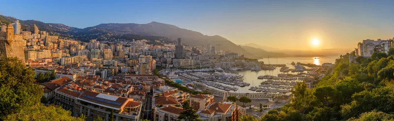 Port Hercule at sunrise