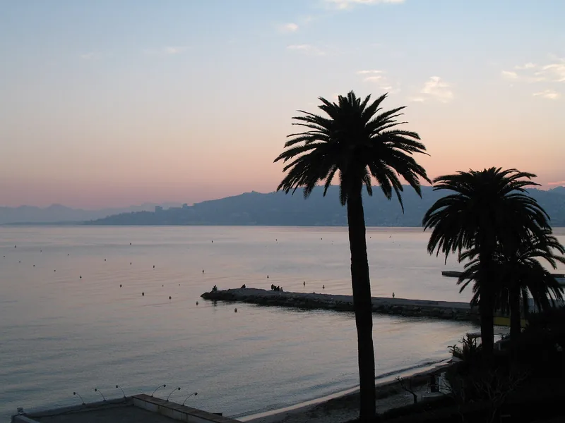 Dusk on the shore at Vallauris Golfe-Juan