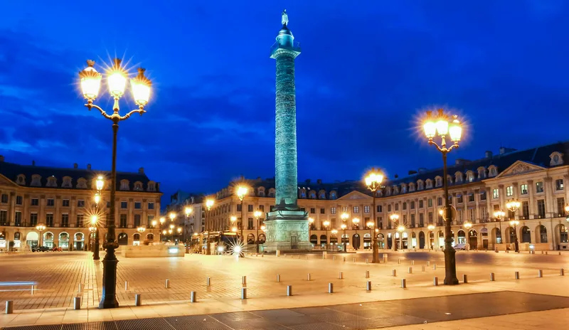 The Place Vendôme at night