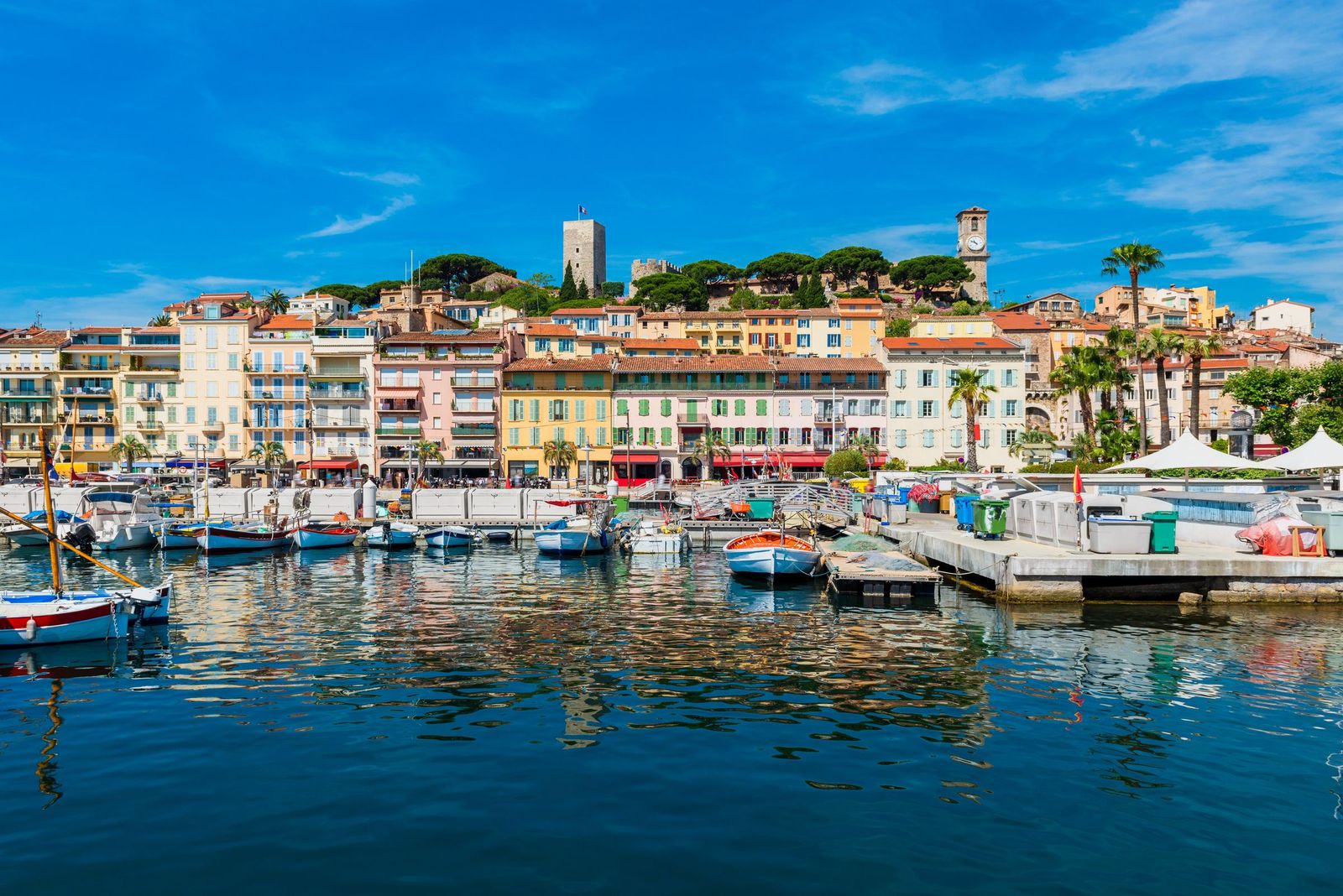 The marina and city centre of Cannes