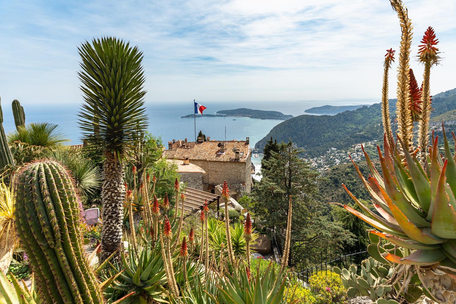 The Jardin Exotique of Èze looking out over Saint-Jean-Cap-Ferrat