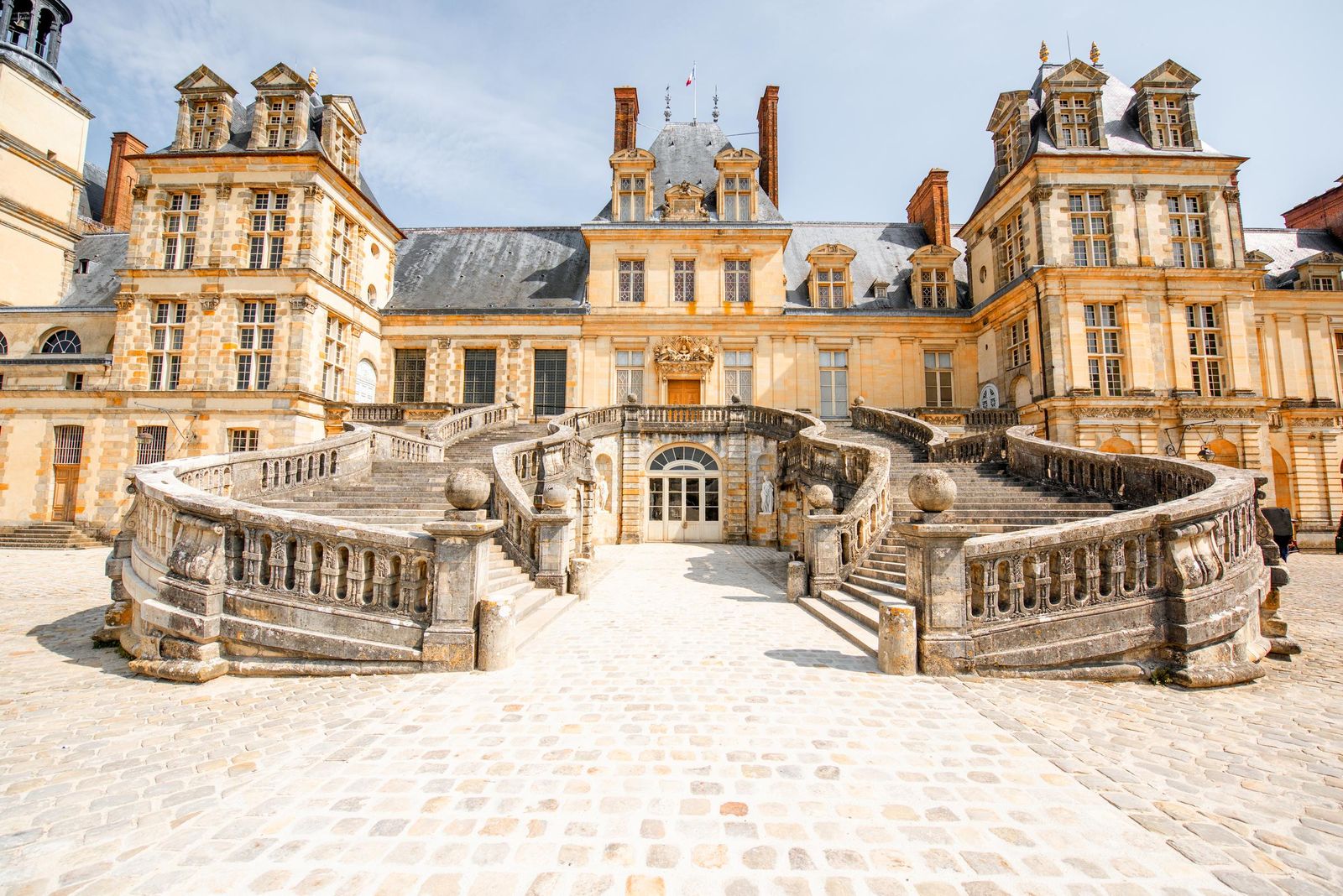 The horseshoe staircase of the Château de Fontainebleau