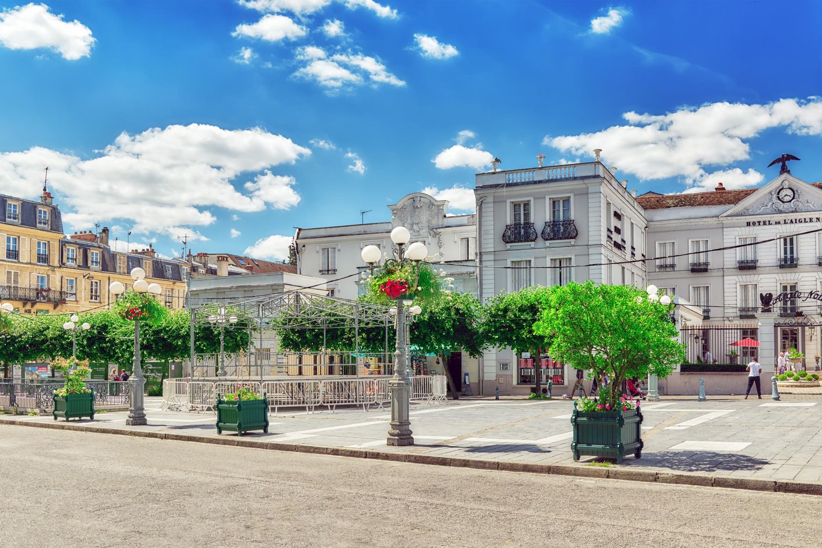 The town centre of Fontainebleau
