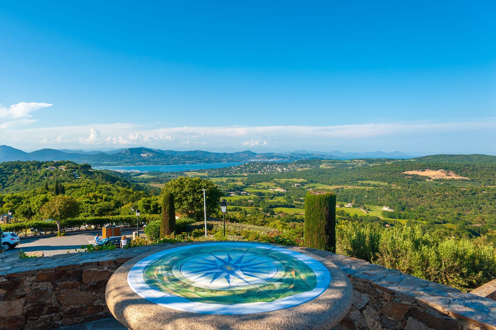 The gulf of Saint-Tropez seen from the village of Gassin