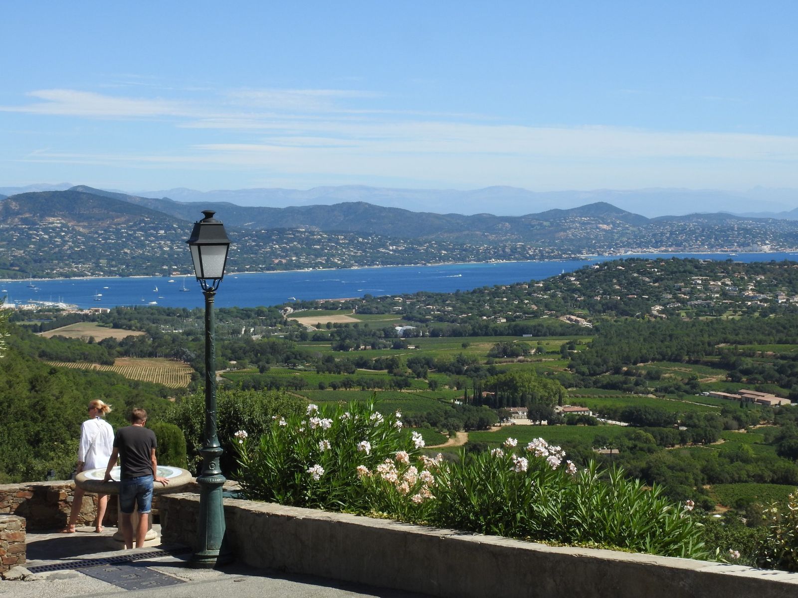 The orientation table at Gassin, with the view over the gulf of Saint-Tropez