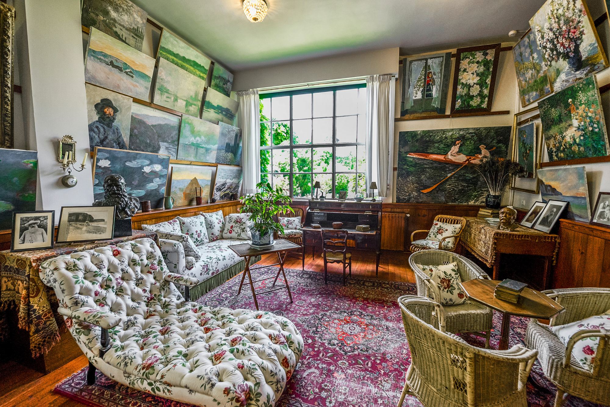 The studio-salon in Claude Monet's house at Giverny