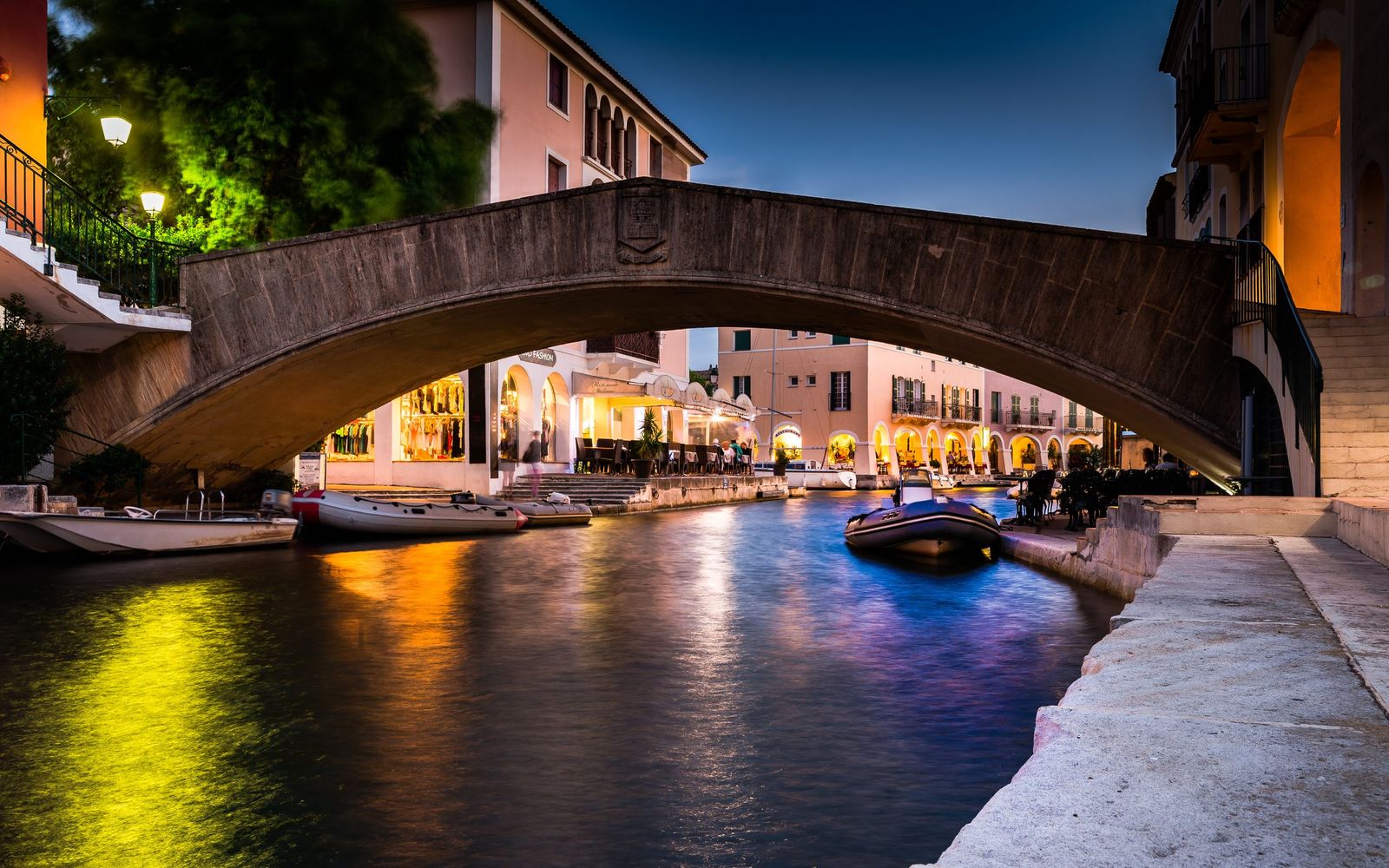 A bridge over a canal in Port Grimaud