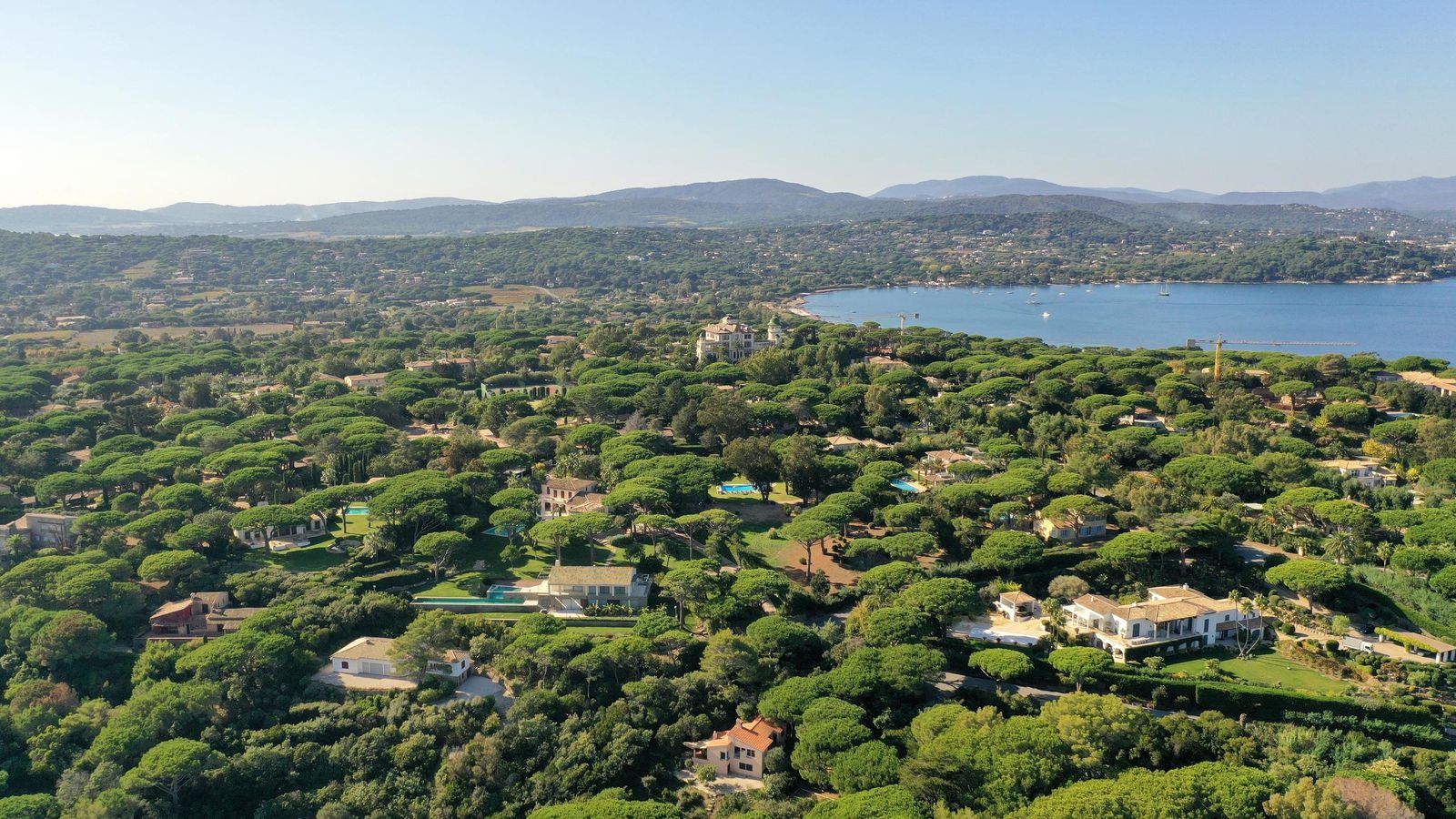The Saint-Tropez peninsula from the air