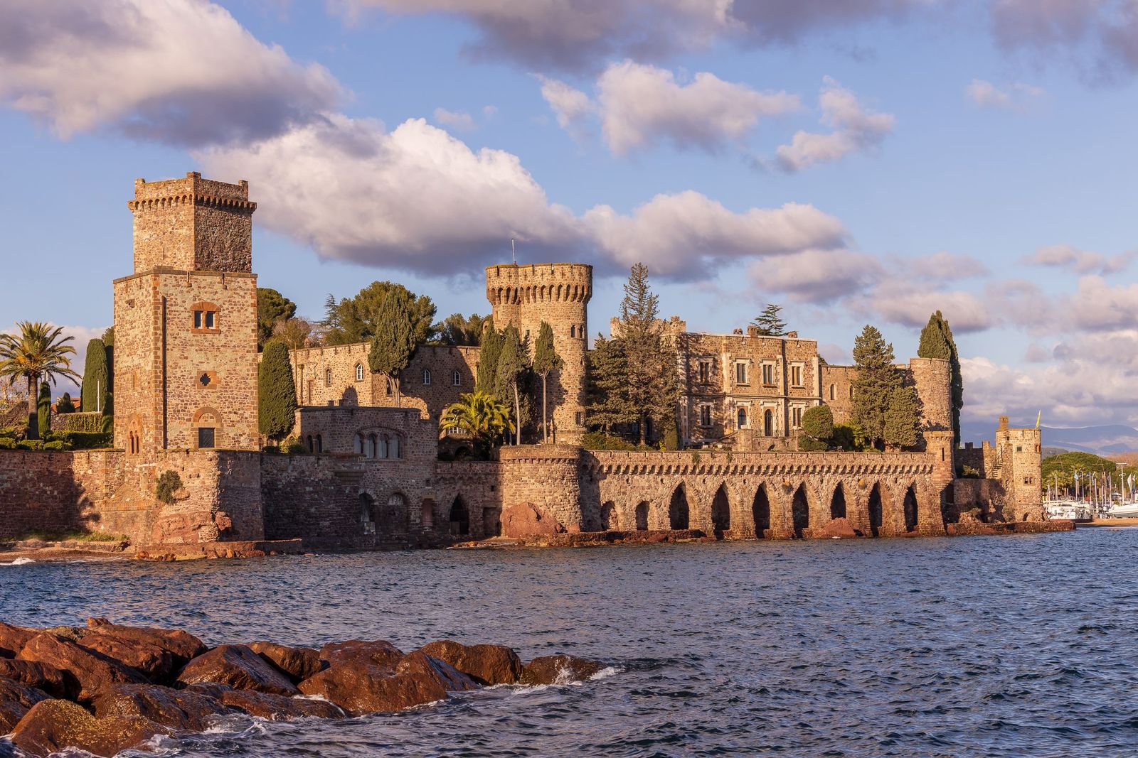 The Château de la Napoule, the castle on the sea at Mandelieu-la-Napoule