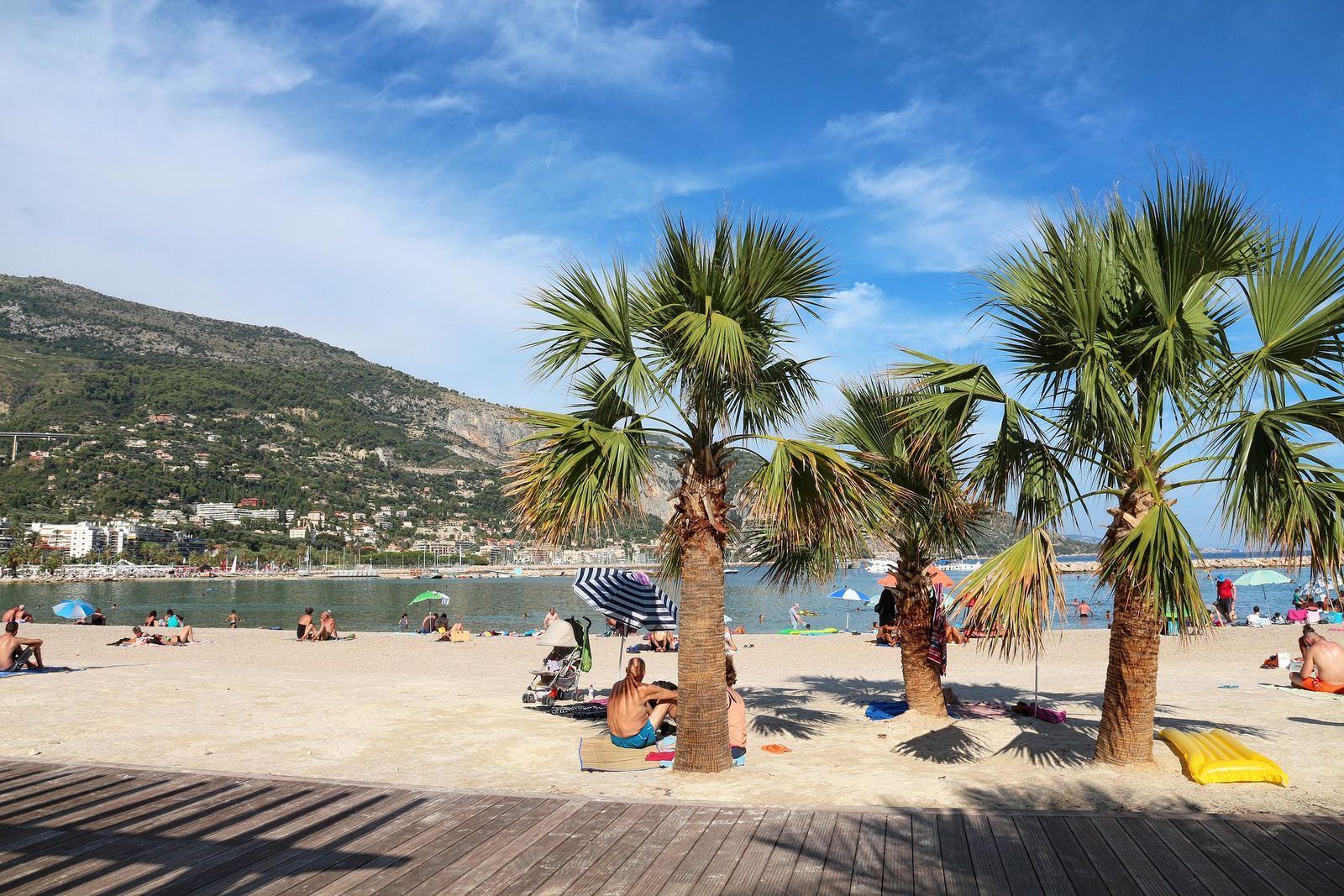 The Plage des Sablettes in Menton