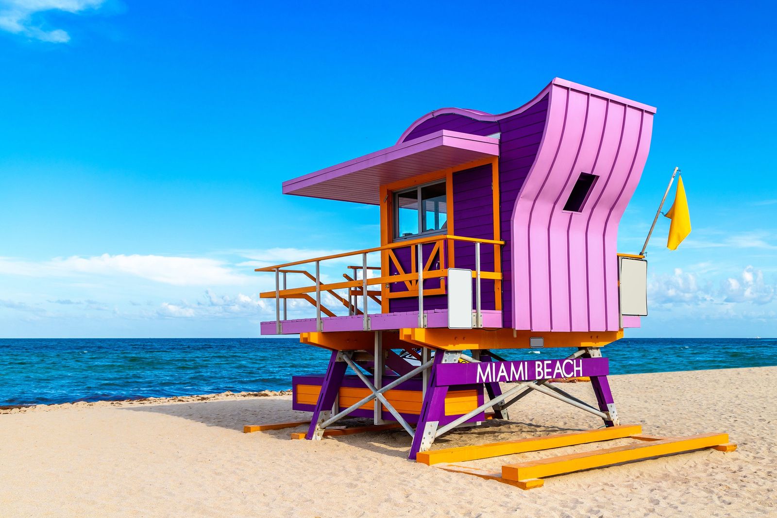 A lifeguard tower on Miami Beach