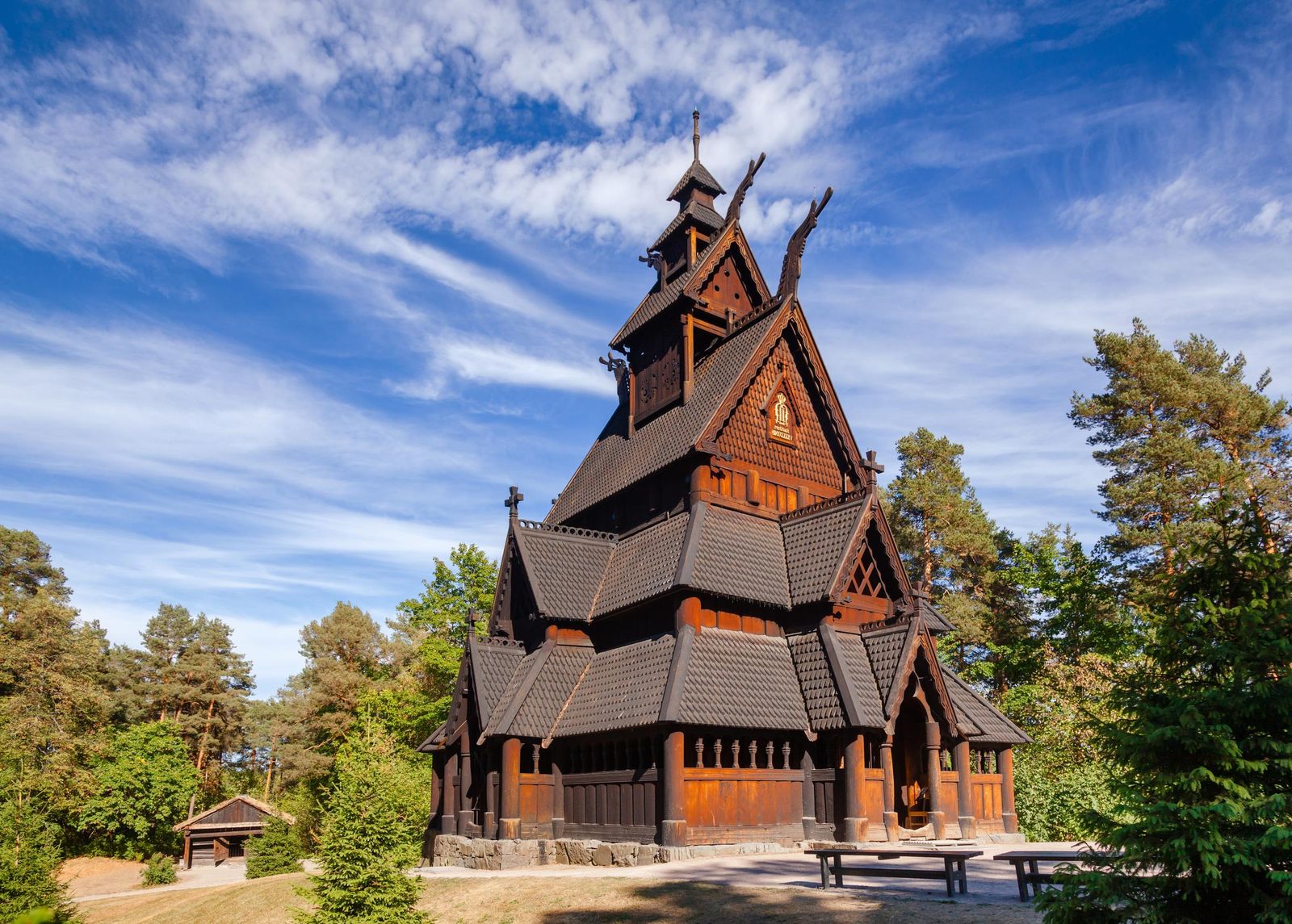 The Gol stave church at the Norwegian Folk Museum on Bygdøy