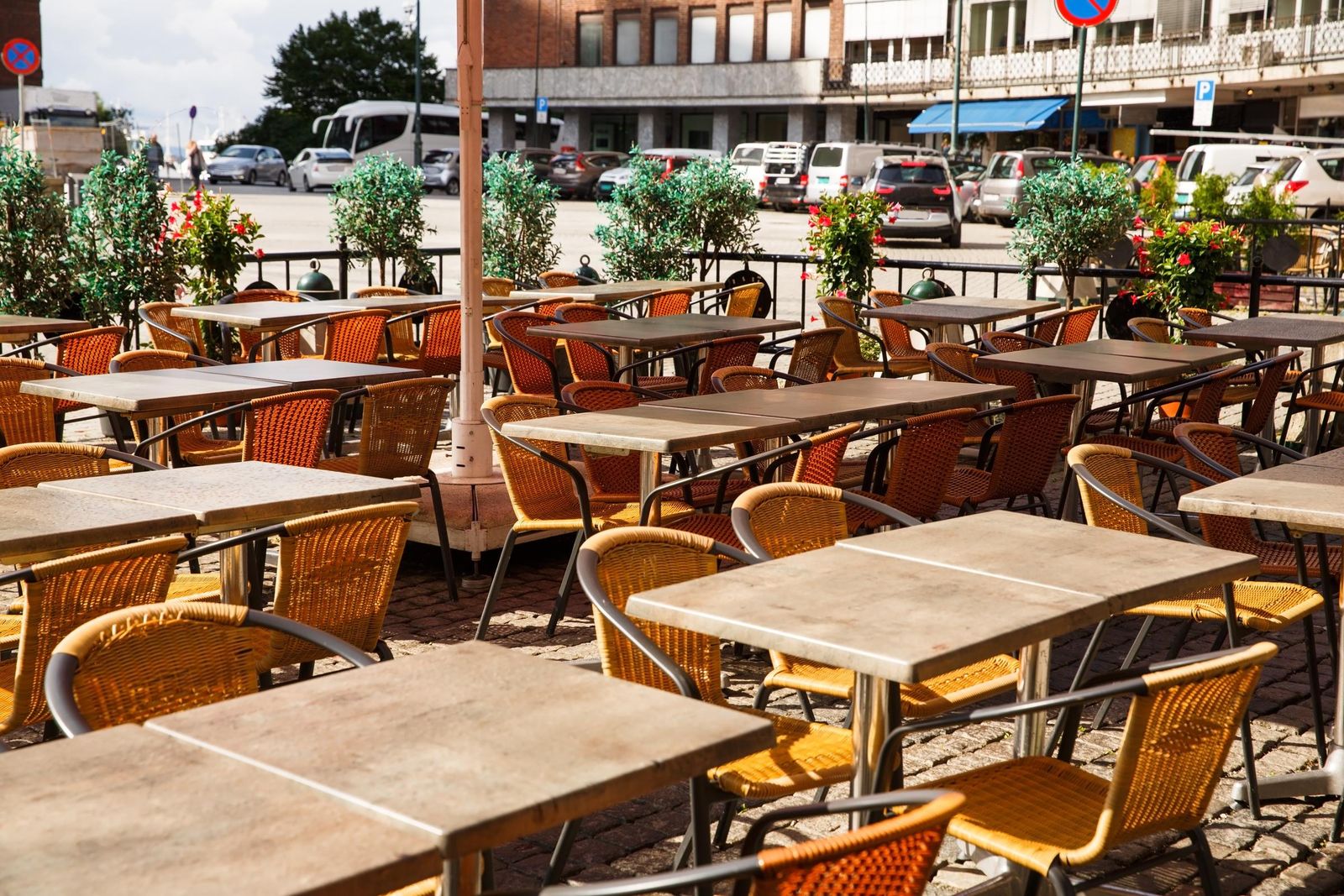 An outdoor café in Oslo