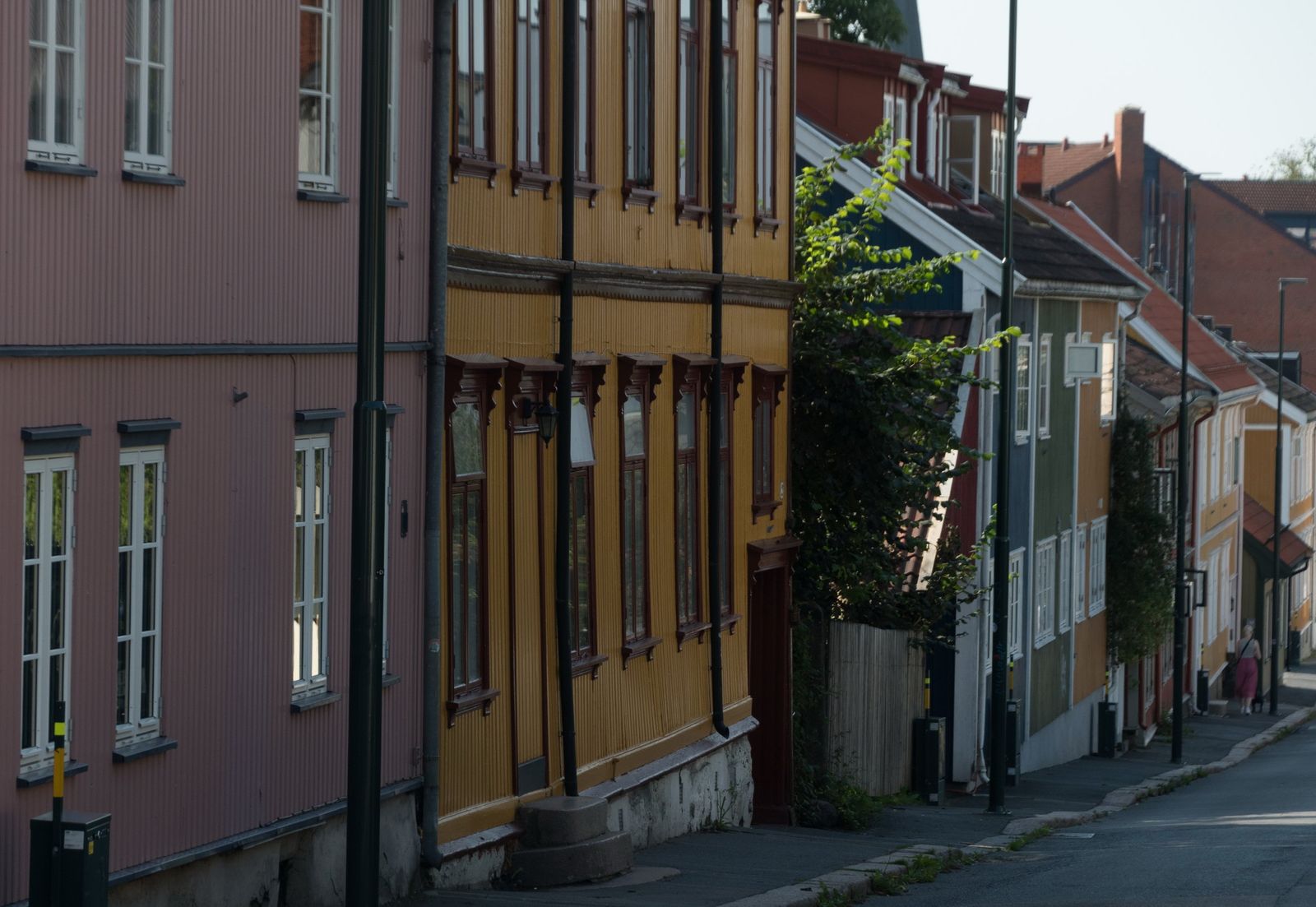 A street of old wooden houses in Rodeløkka