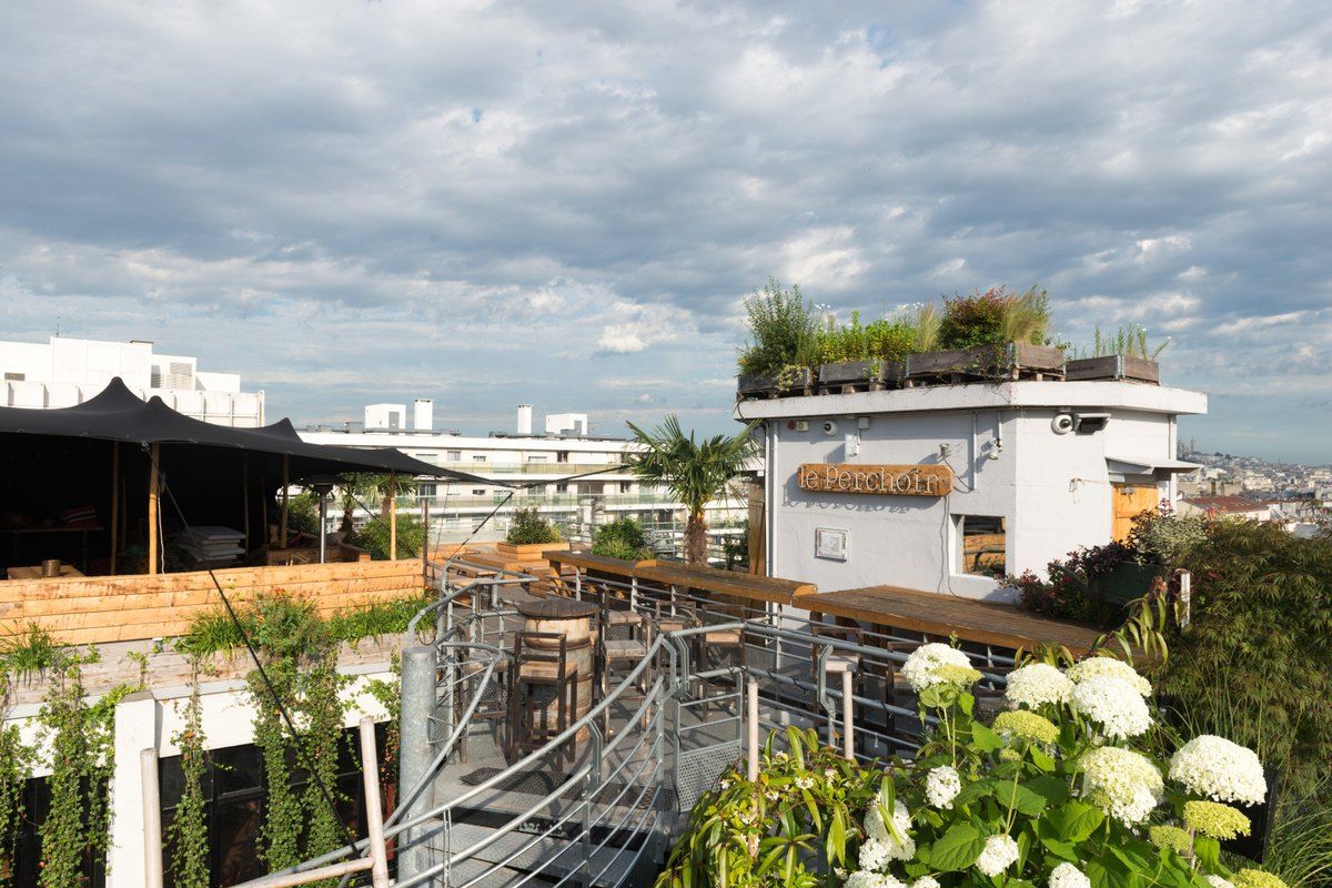 The rooftop of Le Perchoir in Ménilmontant