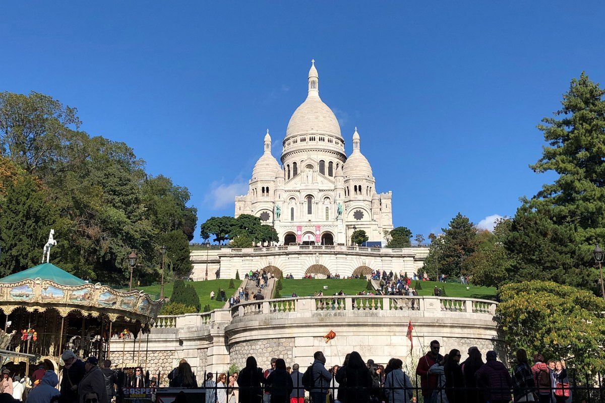 The Sacré-Cœur basilica on the Butte Montmartre
