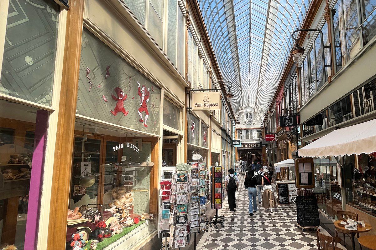 The glass-roofed Passage Jouffroy off the Grands Boulevards
