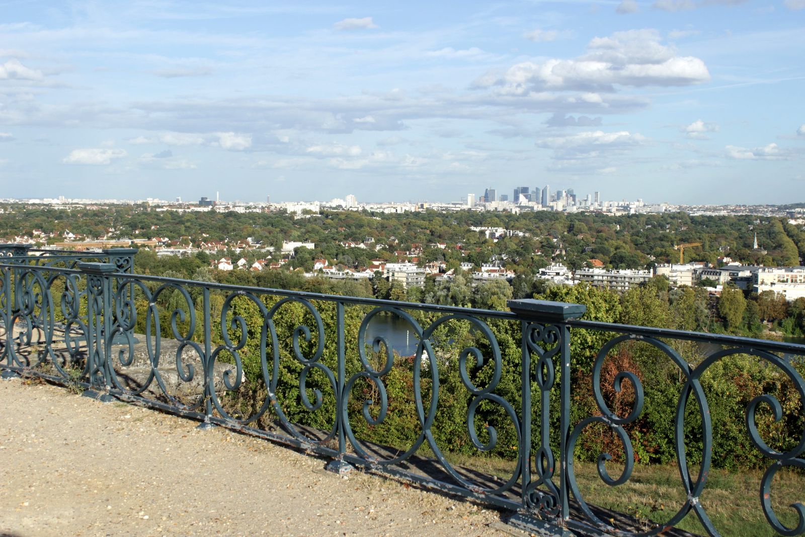 Paris on the horizon, seen from the terrace at Saint-Germain-en-Laye