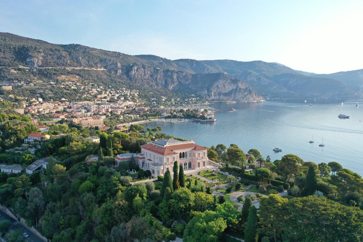 The Villa Ephrussi de Rothschild and its gardens at the top of Cap Ferrat