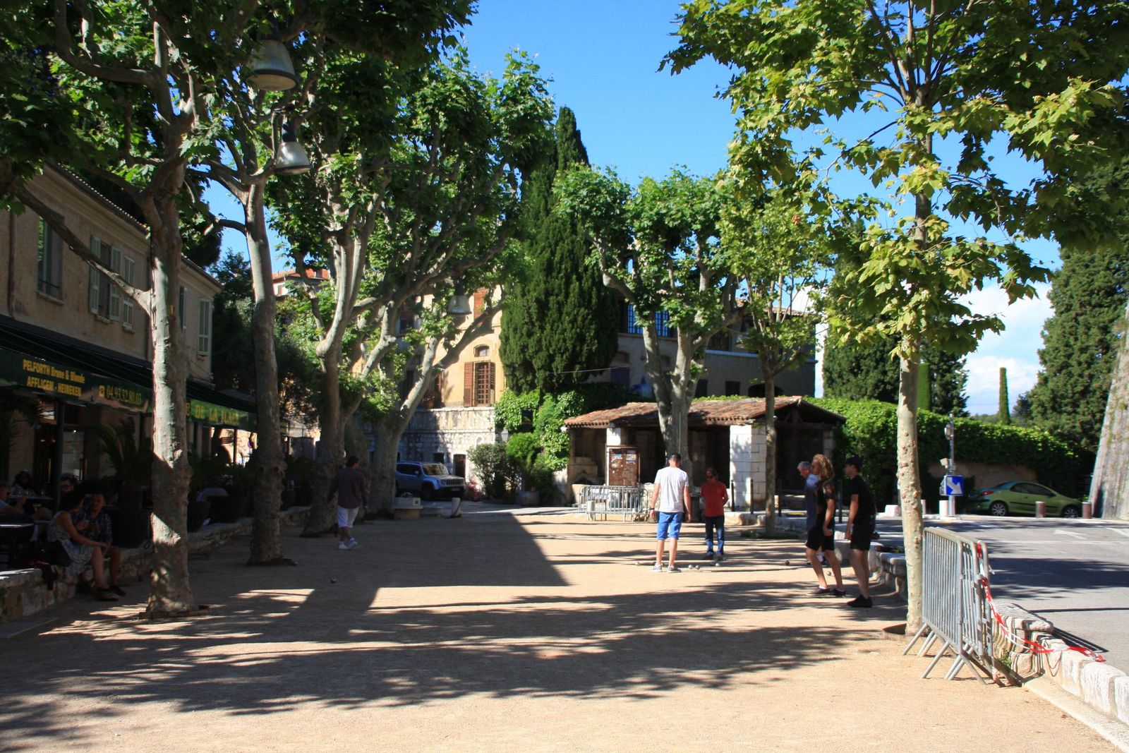 The boules square in Saint-Paul-de-Vence