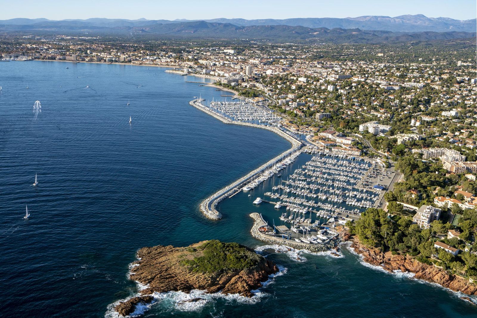Saint-Raphaël and Fréjus from the air