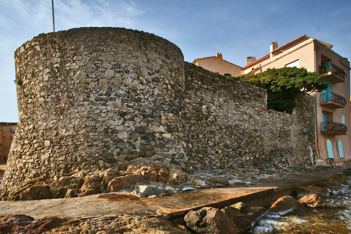 The round 15th-century Tour Vieille on the rocks of La Ponche, Saint-Tropez