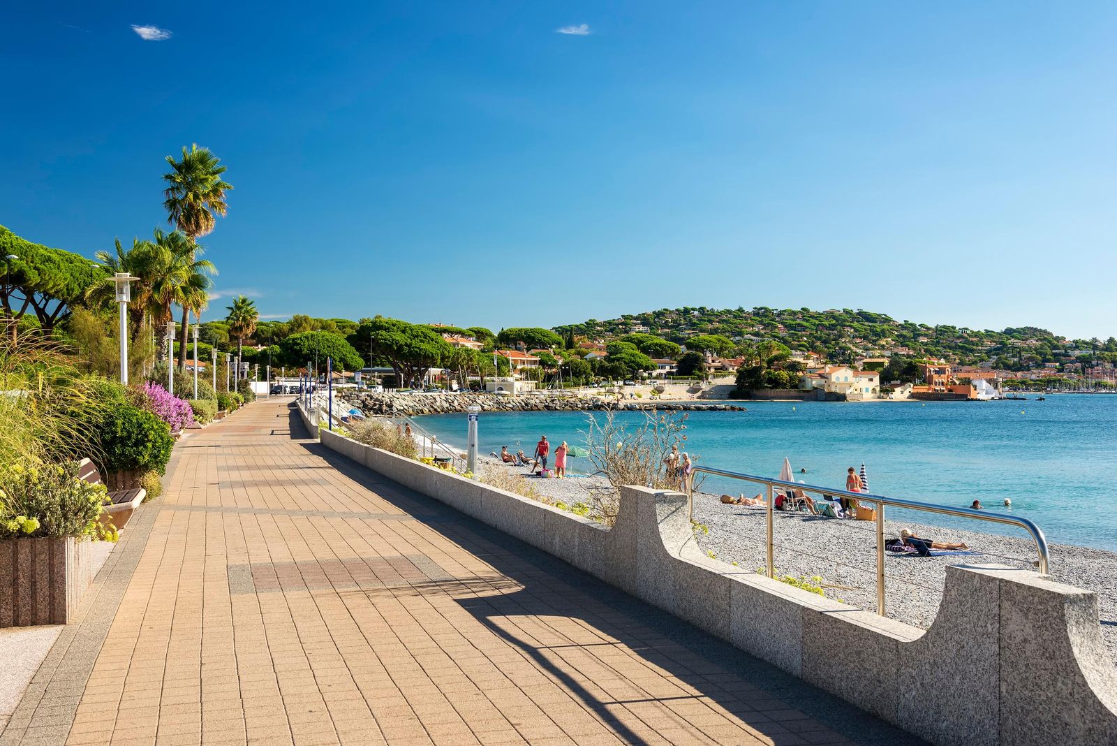The seafront promenade at Sainte-Maxime