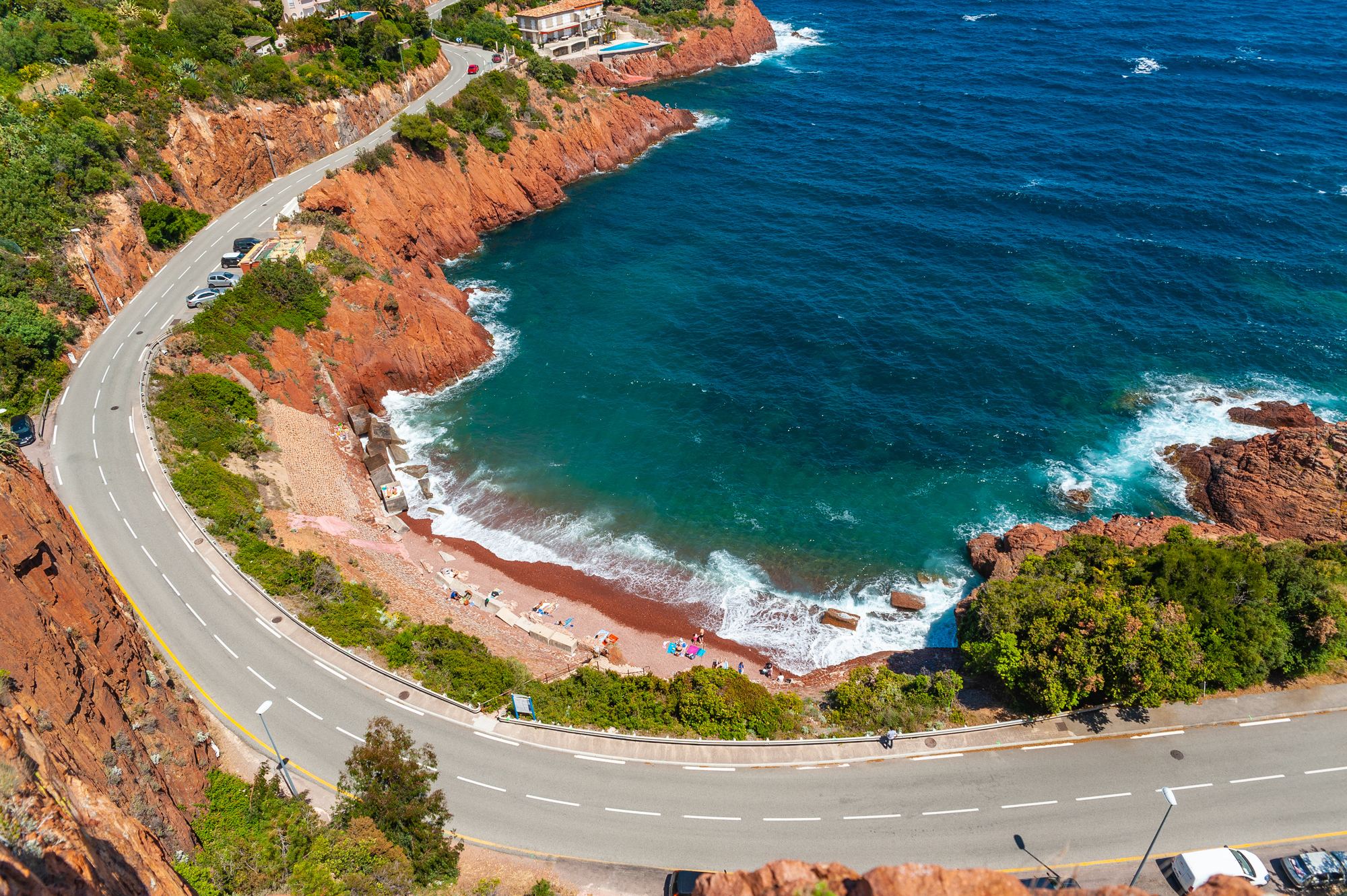The rocky coastline near Théoule-sur-Mer