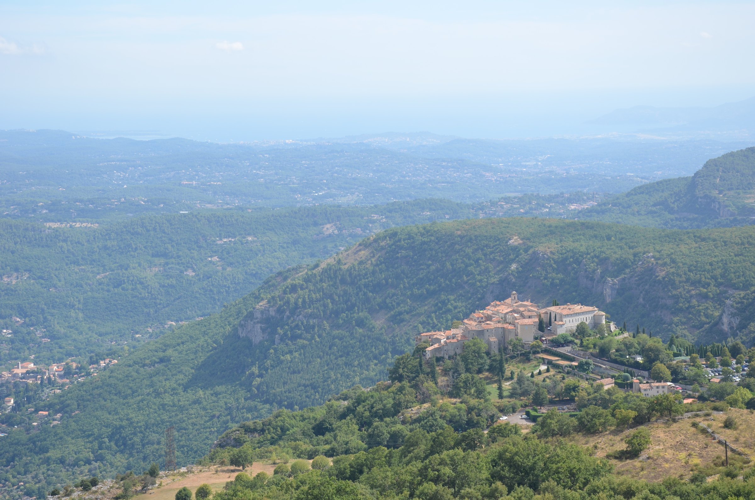 Gourdon on its cliff above the Loup valley