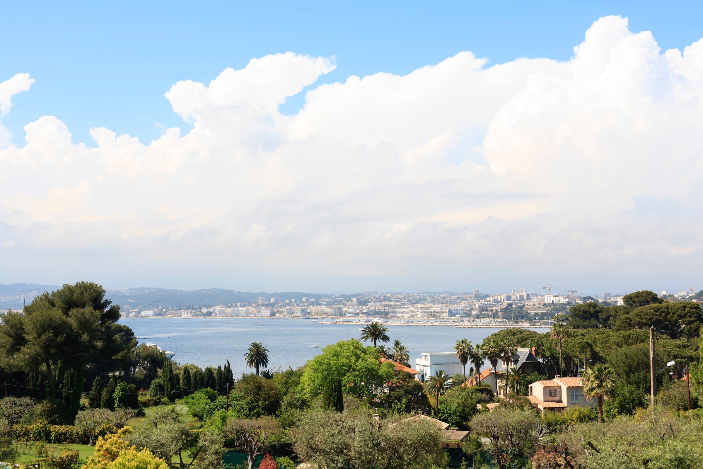 The view over Cap d'Antibes towards Juan-les-Pins