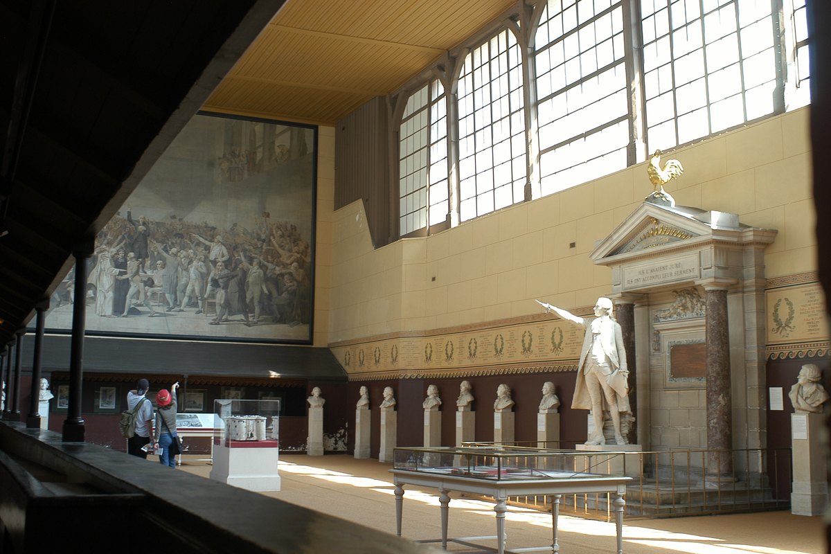 Inside the Salle du Jeu de Paume in Versailles, where the deputies swore the Tennis Court Oath in 1789