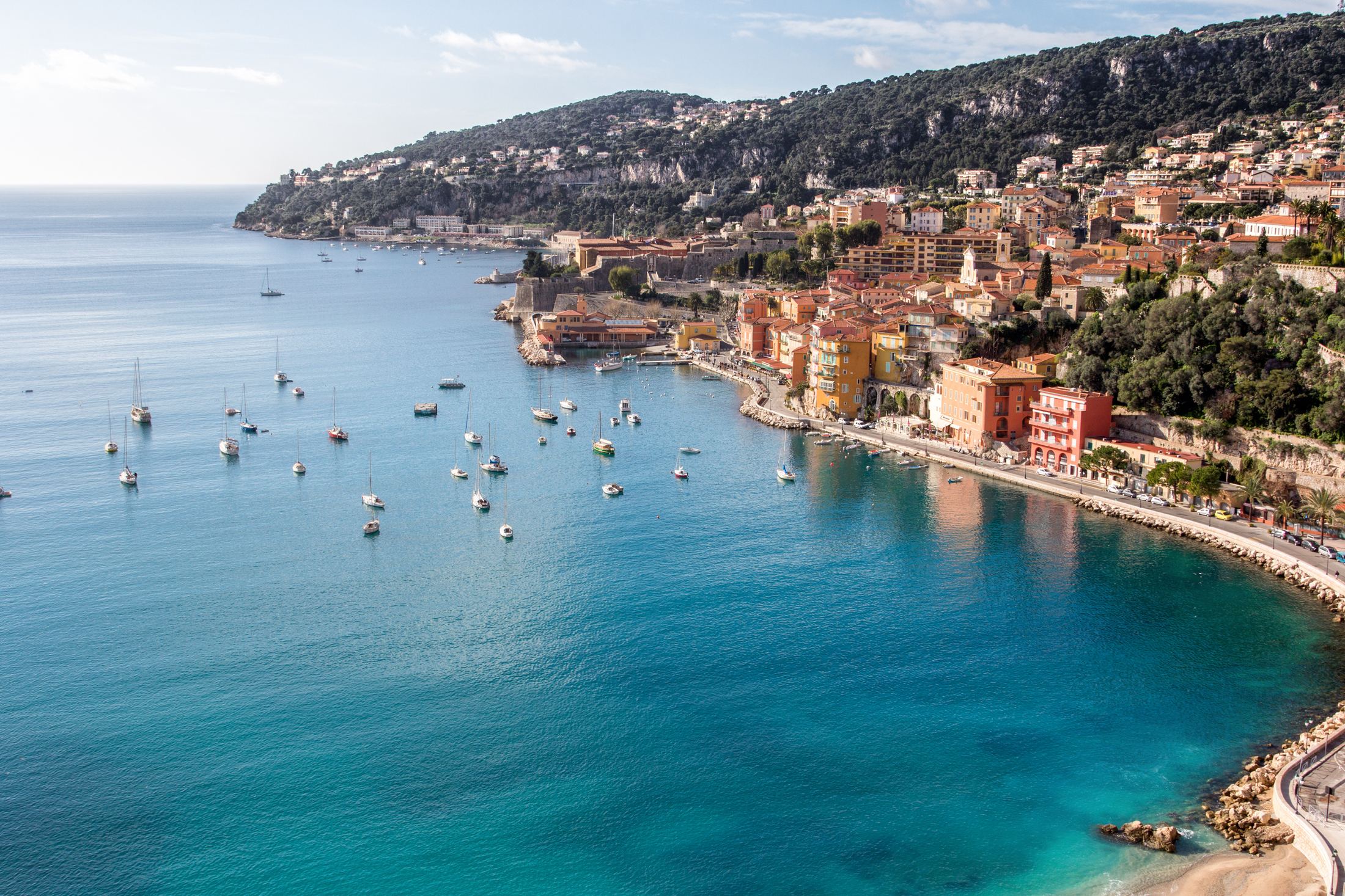 The bay and beach of Villefranche-sur-Mer