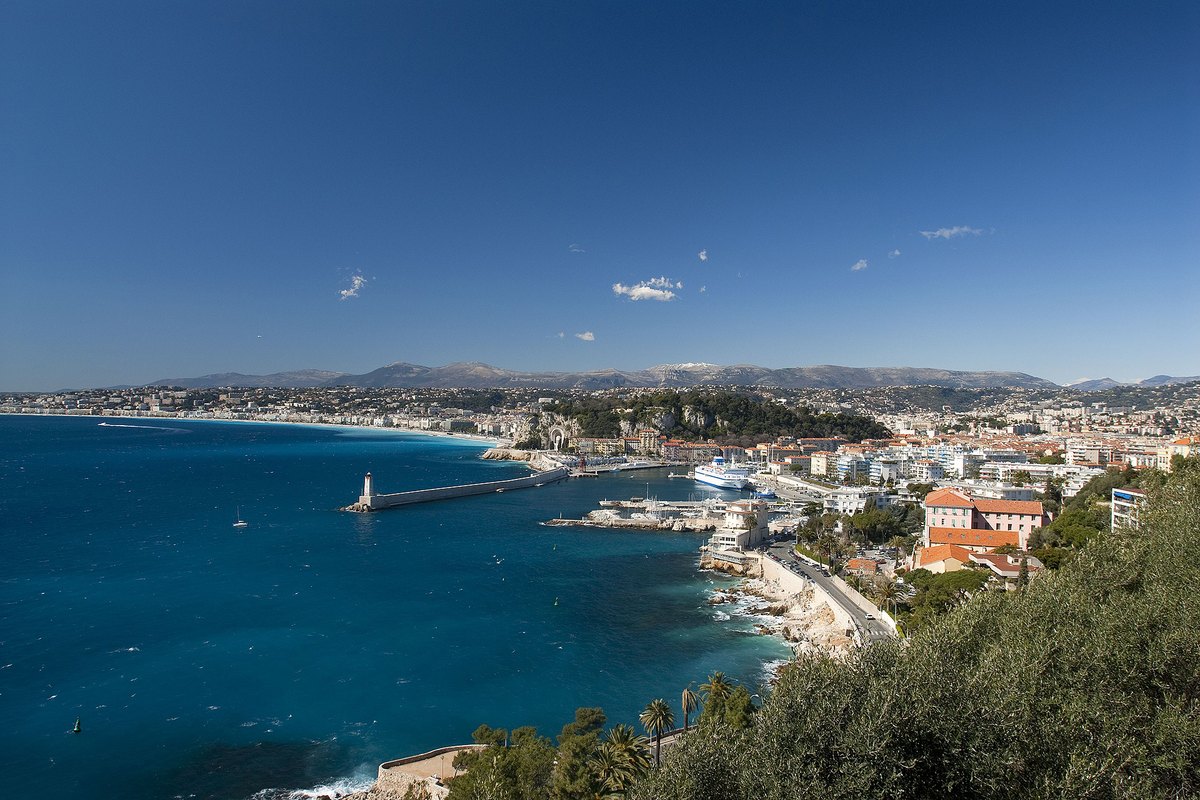 View from the Parc forestier du Mont Boron between Nice and Villefranche-sur-Mer