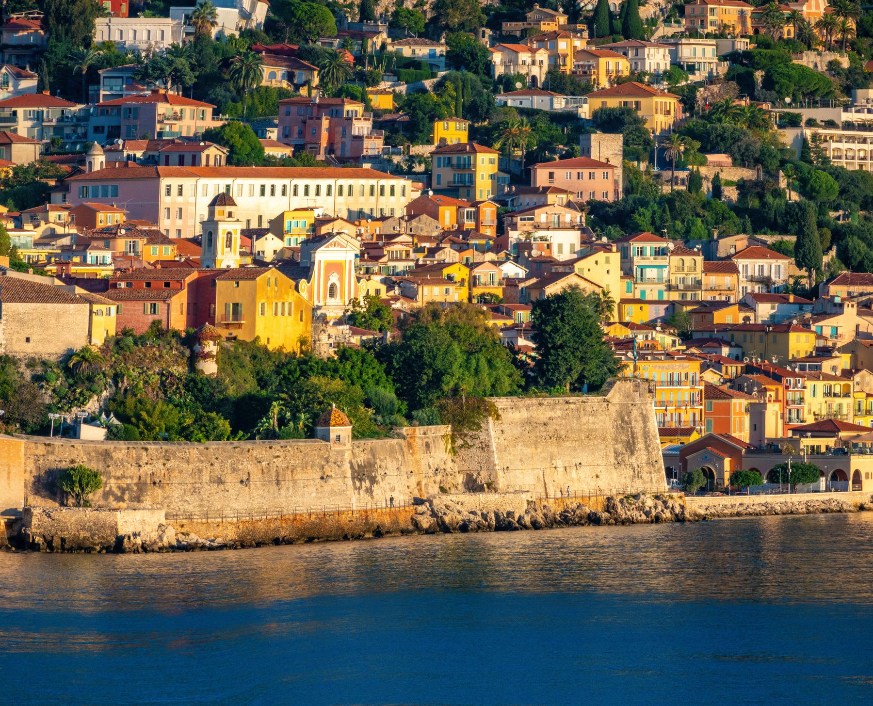 The old waterfront and the citadel of Villefranche-sur-Mer