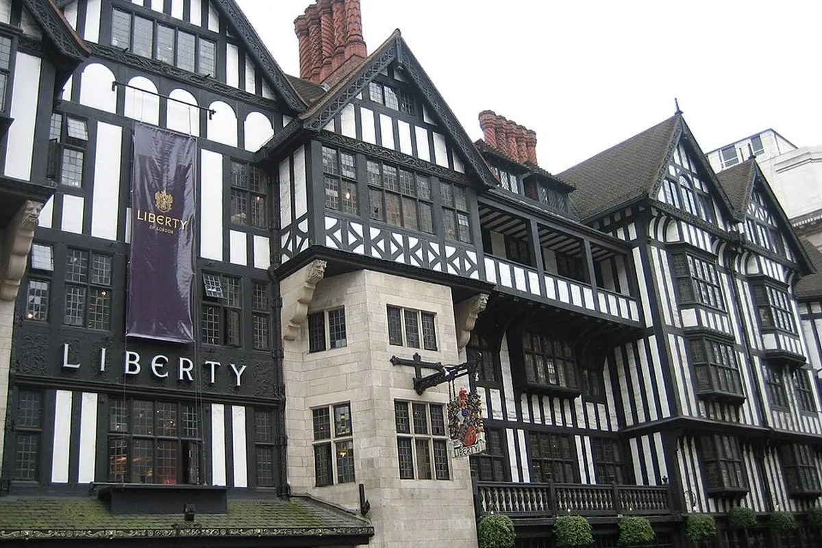 The mock-Tudor façade of Liberty on Great Marlborough Street in London