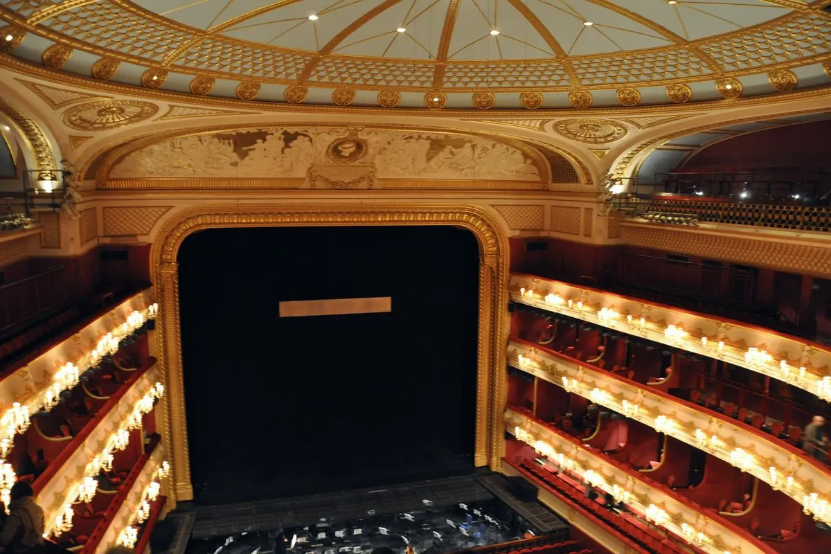 The red and gold auditorium of the Royal Opera House in Covent Garden, London