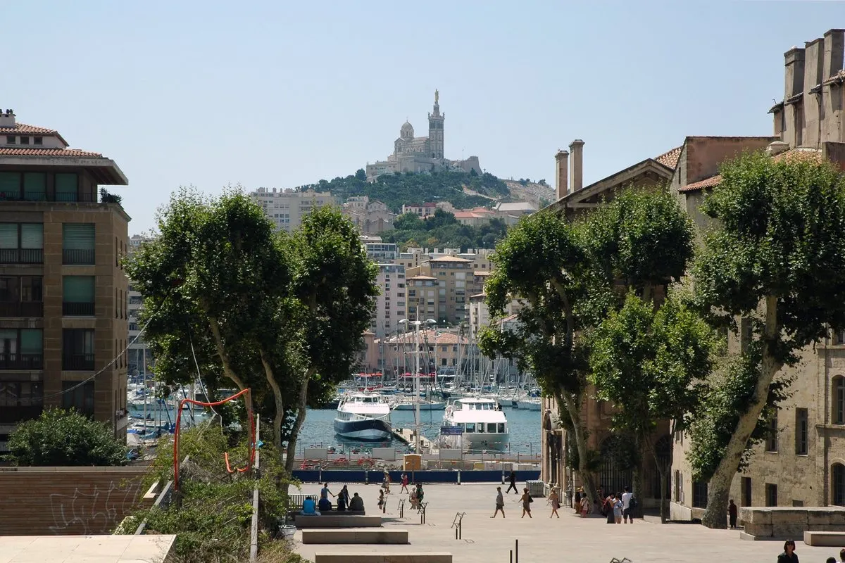 Notre-Dame de la Garde above the Vieux-Port, Marseille