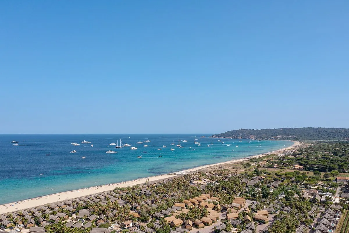 Pampelonne beach near Saint-Tropez seen from above