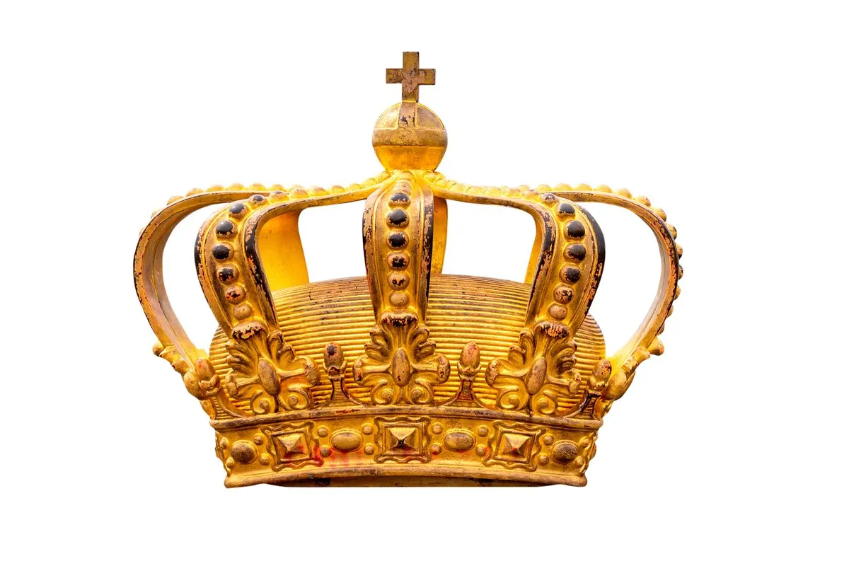 The gilded crown on Skeppsholmsbron, the bridge to Skeppsholmen in central Stockholm