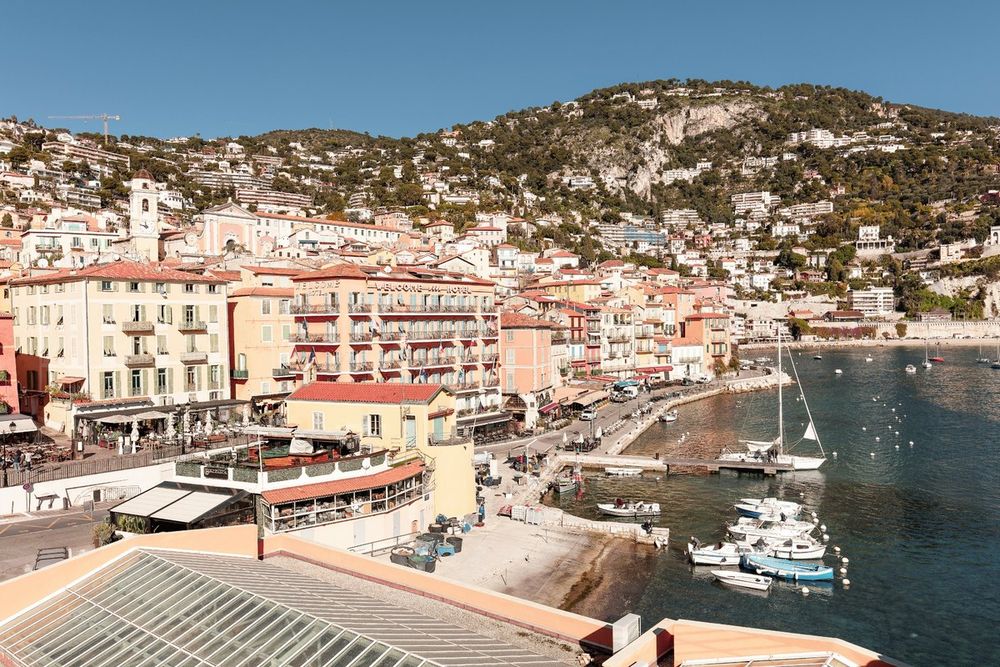 The view over the bay from Mayssa Beach, Villefranche-sur-Mer